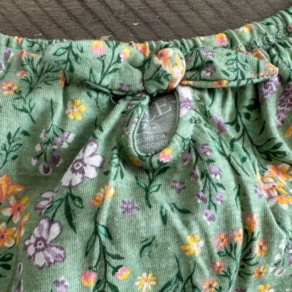Children's Place Girls Size Medium 7/8 Blouse Lot of 2 Floral Tie front